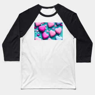 Seamless Valentine's Day Patterns VIII Baseball T-Shirt